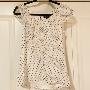 NWT WHBM sleeveless ruffle top